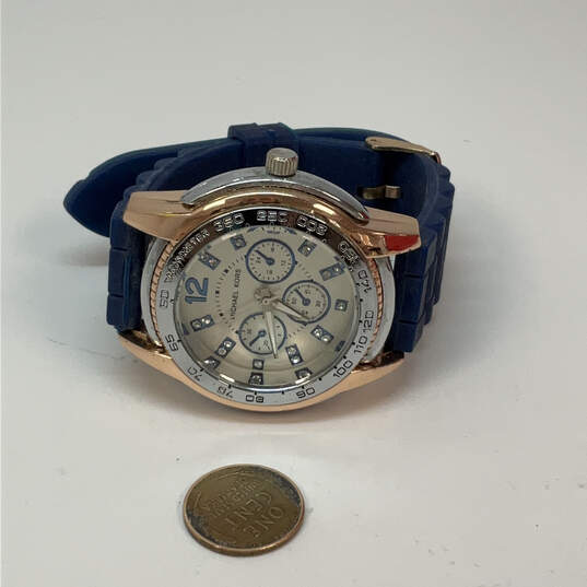 Designer Michael Kors Two-Tone Chronograph Round Dial Analog Wristwatch image number 3