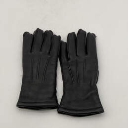 Mens Black Leather Winter Warm Outdoor Motorcycle Gloves Size Small/4