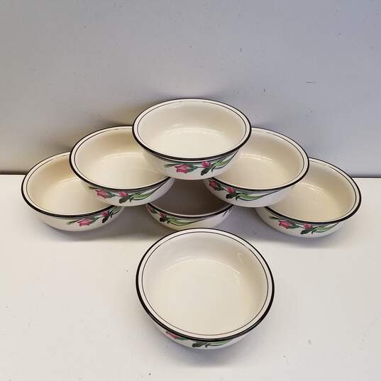 Lenox Chinastone Midnight Blossoms Cereal Bowls Set of 7 image number 2