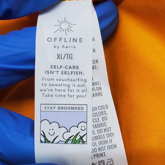 Offline by Aerie Nylon Athletic Orange Romper Size XL image number 4