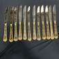 Vintage W.M. Rogers & Sons 50 Pc Gold Plated Silverware Set image number 2