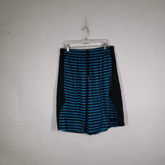 Mens Striped Dri Fit Elastic Waist Drawstring Athletic Shorts Size XXL image number 1