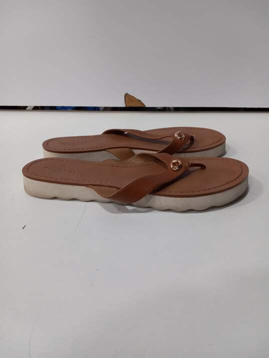 Coach Women's Q8089 Chestnut Leather Shelly Sandals Size 9.5B image number 4