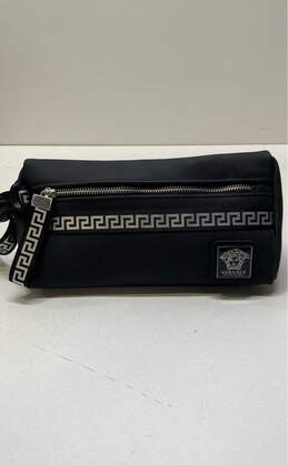 Versace Parfums Black Travel Cosmetic Pouch Bag
