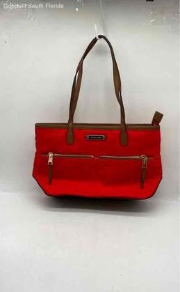 Michael Kors Womens Red Brown Handbag