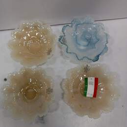 3 Murano Art Glass, 1 Blue Murano Art glass bowls alternative image