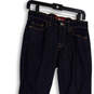 Womens Black Denim Dark Wash Pockets Comfort Bootcut Leg Jeans Size 2/28 image number 4