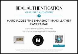 Marc Jacobs 'The Snapshot' Khaki Leather Camera Crossbody Bag w/COA alternative image