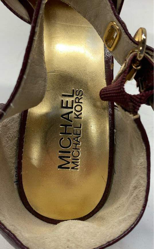 Michael Kors Morgan Strappy Heels Maroon 7 image number 7