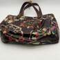 Fossil Womens Multicolor Floral Leather Double Handle Zipper Tote Handbag image number 4