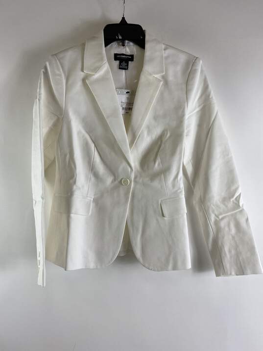 Liz Claiborne Women White Blazer Jacket S NWT image number 1