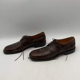 Salvatore Ferragamo Mens Brown Square Toe Loafer Derby Dress Shoes Size 12 alternative image
