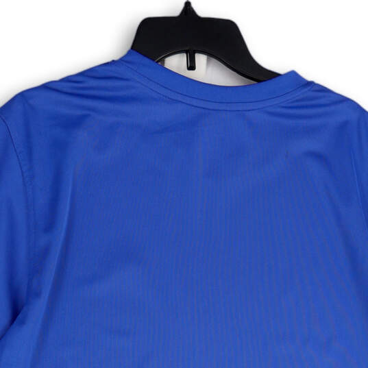 Mens Blue Crew Neck Short Sleeve Pullover Activewear T-Shirt Size Large image number 3