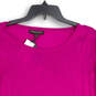 NWT Womens Magenta Round Neck Long Sleeve Pullover Sweater Size Large image number 4