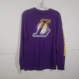 Mens Los Angeles Lakers Crew Neck Long Sleeve NBA Pullover T-Shirt Size Small