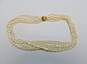 Romantic 14k Yellow Gold 6 Strand Pearl Necklace 41.0g image number 3