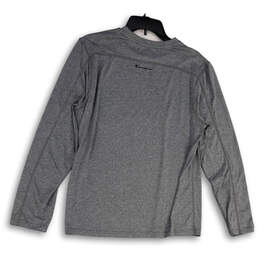 Mens Gray Heather Stretch Long Sleeve Crew Neck Pullover T-Shirt Size M alternative image