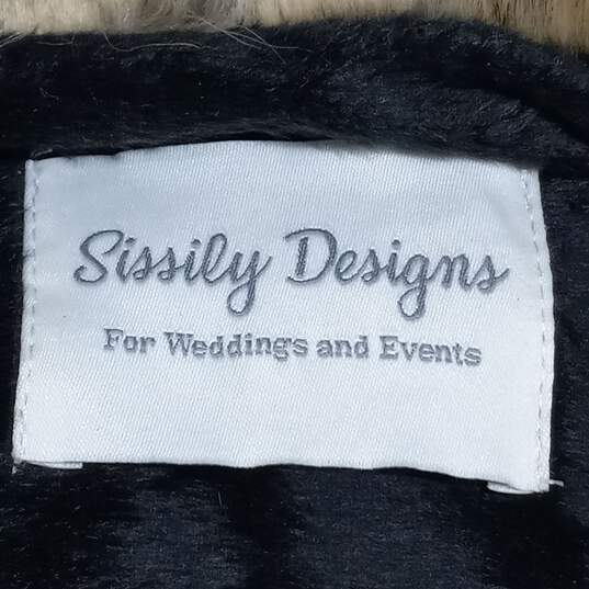 Sissily Designs For Weddings And Events Brown And Black Faux Fur Stole/Shawl image number 5
