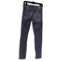 Womens Gray Denim Medium Wash Pockets Regular-Fit Skinny Leg Jeans Size 25 alternative image
