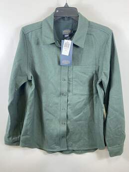 Pendleton Men Olive Green Wool Button Up Shirt M