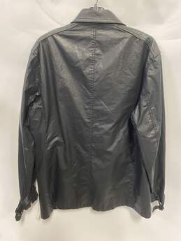 John Varvatos Men Black Leather Jacket XL alternative image