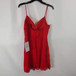 City Studio Women Red Pleated Mini Dress Sz 7 NWT alternative image
