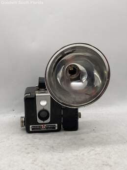 Kodak Brownie Hawkeye Model Flash Black Silver Box Camera Not Tested