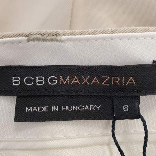 BCBG Maxazria Women Khaki Pants Sz 6 NWT image number 4