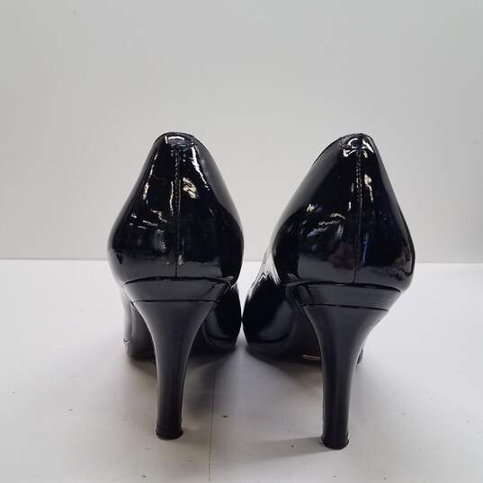 Cole Haan Black Patent Leather Peep Toe Pump Heels Shoes Size 8.5 B image number 5