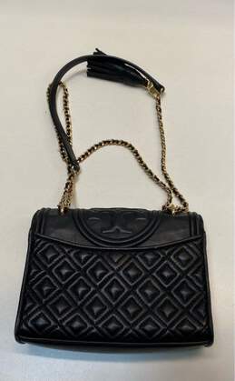 Tory Burch Leather Fleming Tassel Shoulder Bag Black alternative image