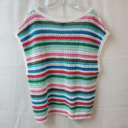 Talbots Multicolor Striped Sleeveless Sweater alternative image