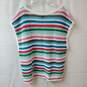 Talbots Multicolor Striped Sleeveless Sweater image number 2
