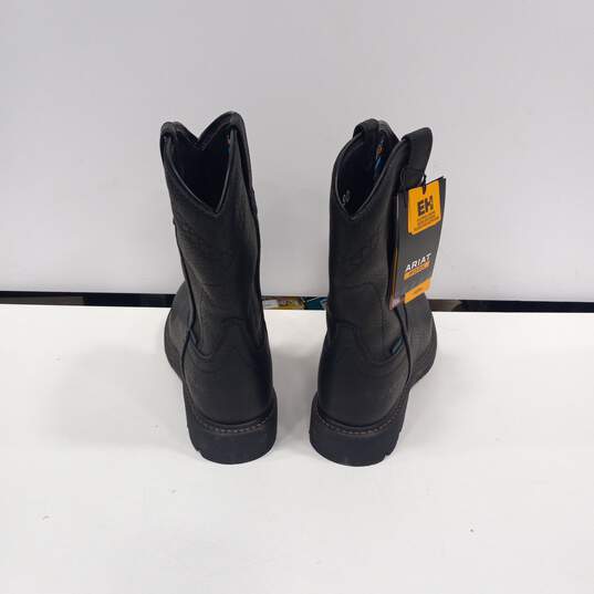 Ariat Men's Sierra Black Leather Waterproof Hard Toe Work Boot Size 9 image number 4