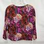 VTG Karen Kane Multi Color Floral Padded Shoulder Blouse Size 6 image number 2
