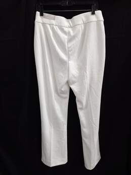 CHICO'S Off White Textured Wide Leg Trousers/Slacks Size 10 NWT alternative image