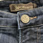 Mens Blue Denim Dark Wash 5-Pocket Design Straight Jeans Size 34/34 image number 3