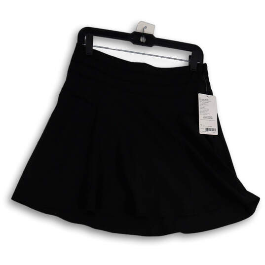 NWT Womens Black Flat Front Elastic Waist Stretch Athletic Skort Size 4 image number 2