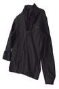 Mens Black Long Sleeve Pockets Full Zip Fleece Jacket Size Medium image number 1