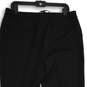 Womens Black Flat Front Welt Pocket Straight Leg Dress Pants Size 12 image number 2
