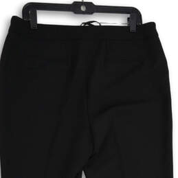 Womens Black Flat Front Welt Pocket Straight Leg Dress Pants Size 12 alternative image