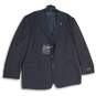 NWT Soprano Disegno Collezione Mens Navy Notch Lapel Two-Button Blazer Size 54R image number 1