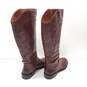 Gianni Bini Leather Cut Out Riding Boots Tan 8 image number 4