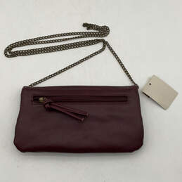 NWT Womens Red Leather Inner Pocket Adjustable Chain Strap Crossbody Bag alternative image