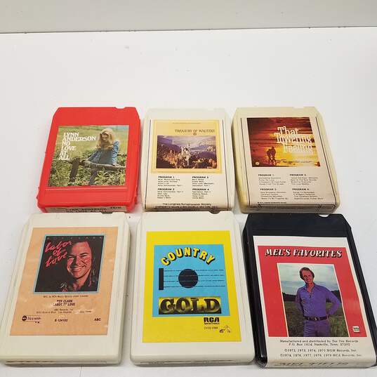 Lot of Assorted 8-Track Cassettes with Carrying Case image number 5