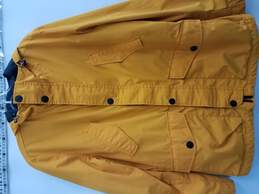 Nautica Yellow Nylon Lined Hoody Rain Coat MN S