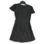 Abercrombie & Fitch Womens Black White Polka Dot Short Sleeve Wrap Dress Size S image number 2