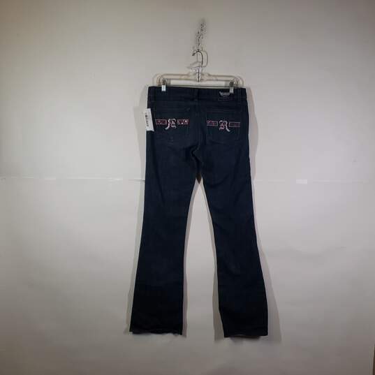 Womens Regular Fit Dark Wash Denim Bootcut Leg Jeans Size 29 image number 2