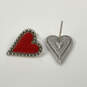 Designer Brighton Silver-Tone Red Heart Dazzling Love Post Stud Earrings image number 3