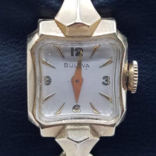 Bulova Vintage 10k Rolled Gold PLated L3 Classic Lady's Quartz Watch image number 1