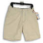 NWT Mens Tan Flat Front Slash Pocket Chino Shorts Size 31 image number 1